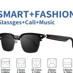 Bluetooth Sunglasses Silver Half Rim